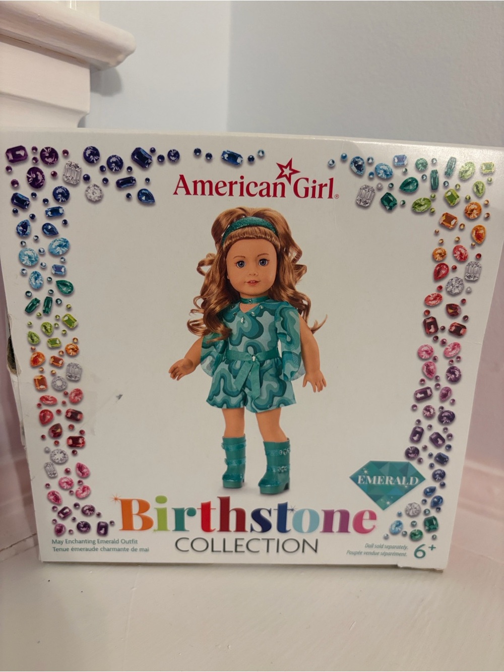 American Girl Teal Patterned Romper with Teal Boots & Headband - Picture 7 of 8
